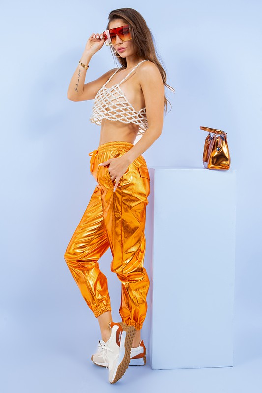 Metalic Jogger Orange