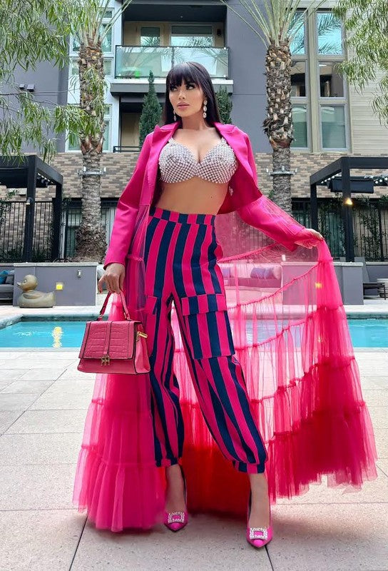 Pant Cargo Pink and Blue