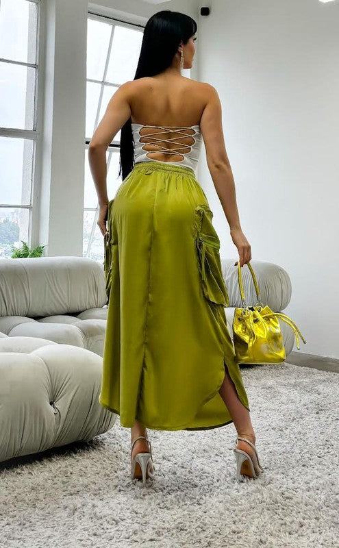 Cargo Skirt Lime