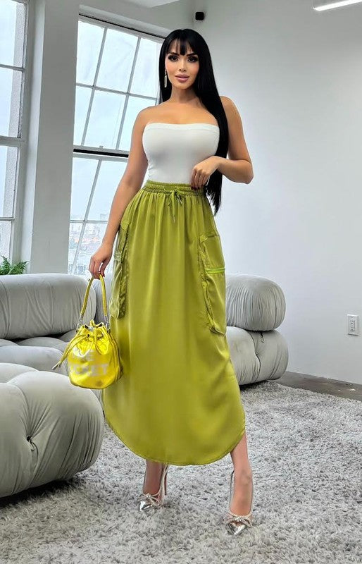 Cargo Skirt Lime