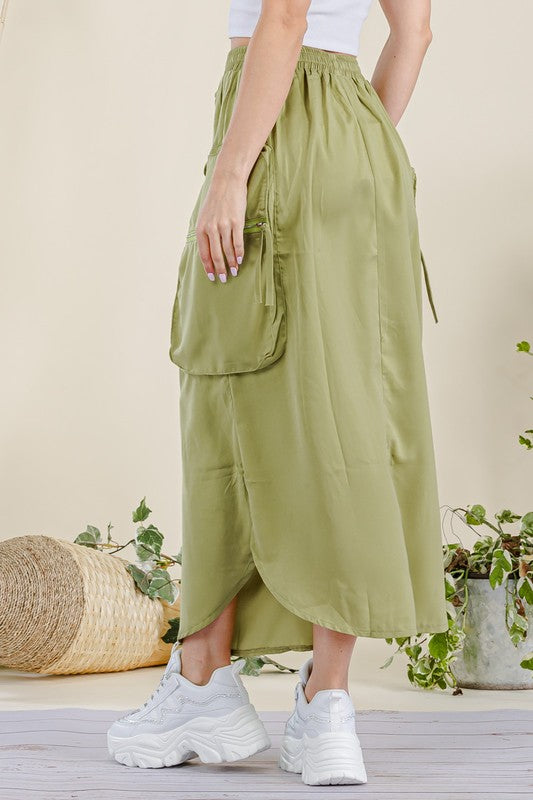 Cargo Skirt Green