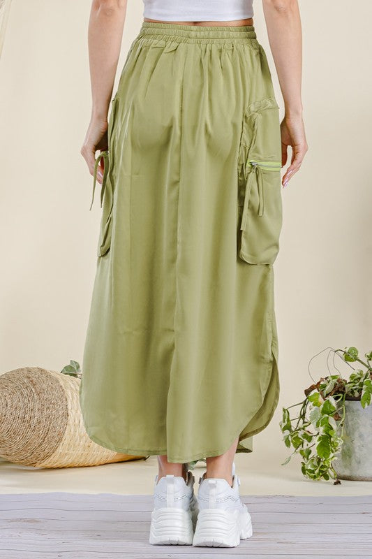 Cargo Skirt Green