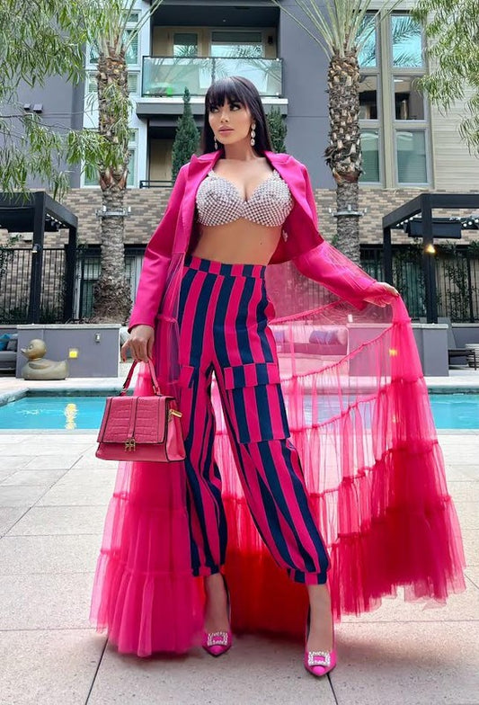 Pant Cargo Pink and Blue